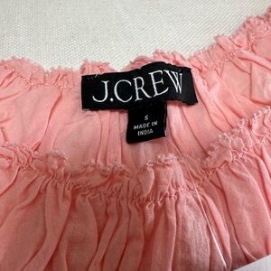 J. Crew Elegant Pink Ruffle Blouse